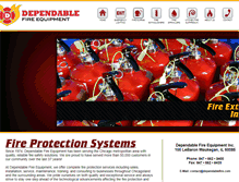 Tablet Screenshot of dependablefire.com